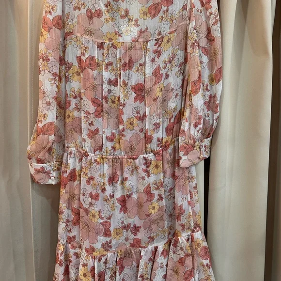Veronica Beard Floral Pink and Yellow Dress NWT size 8 - Picture 3 of 7